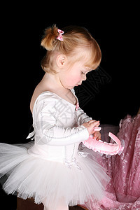 小芭蕾舞女戏服舞蹈家芭蕾舞马尾辫头发裙子演员粉色女性儿童图片