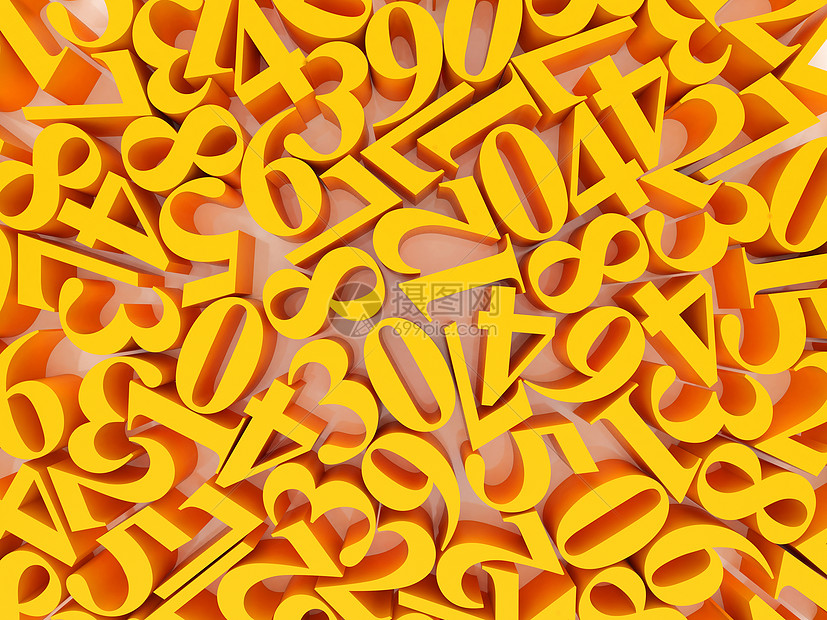橙色数字组合橙子数学概念密码插图代码图片