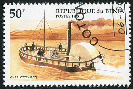蒸汽船邮戳邮资海豹邮票信封历史性汽船海洋运输明信片图片