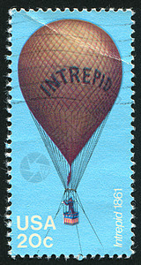 气球航空学飞行员历史性集邮织物邮资篮子旗帜绳索航班图片