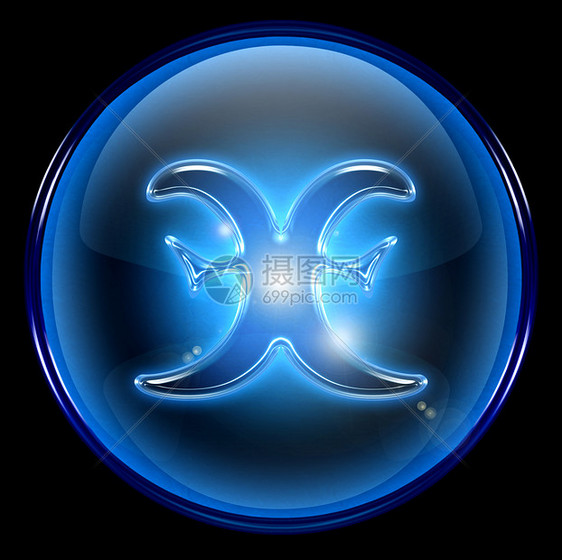 按钮图标 在黑色背景上隔离星星网页蓝色宇宙日历玻璃绘画装饰圆形风格图片