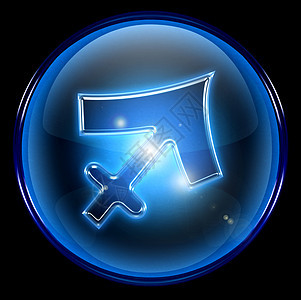 按钮图标 在黑色背景上孤立星星宇宙圆形网络装饰十二生肖蓝色绘画玻璃网站图片