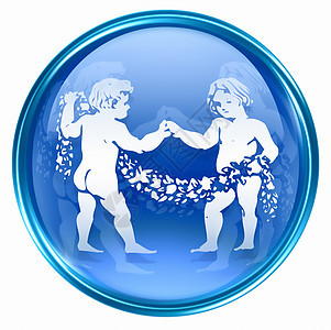 按钮图标 在白色背景中孤立网页蓝色十二生肖宇宙插图绘画星星星座玻璃风格图片