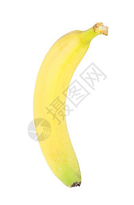 白背景孤立的里普香蕉热带白色黄色营养皮肤水果早餐美食小吃食物图片