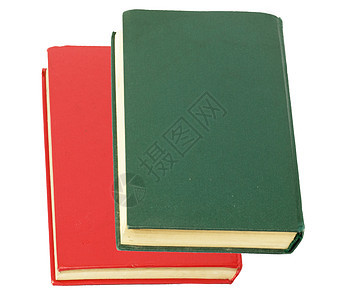 白色背景的绿色绿书和红书教育文档词典小册子插图智慧杂志百科电子传单图片