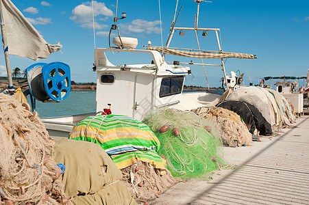 捕捞渔业问题渔船卷轴钓鱼车轮拖网水平工具细绳码头港口图片