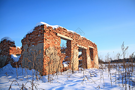 雪石头被摧毁的砖建房子材料建筑学边界矩形墙纸石头寒意水泥风化背景