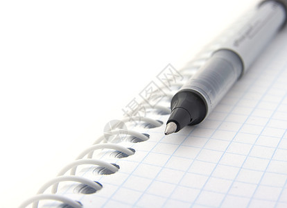 笔纸和笔记本d空白螺旋正方形文档工具白色床单学校笔记教育图片