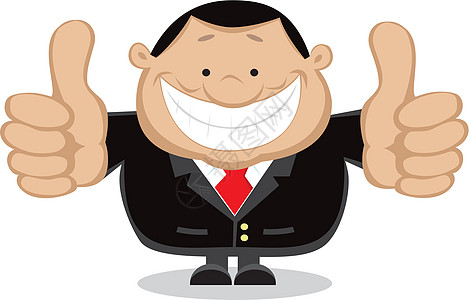 笑笑的商务人士举起大拇指插图商务男人案例人事职业图层办公室情感卡通片图片