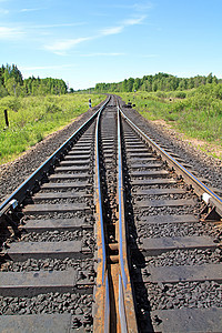 铁路金属碎石曲线旅行划分交通路口线条困惑运输图片