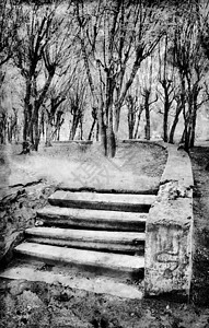 条件背景专辑摄影风化公园照片复古艺术风格楼梯档案图片
