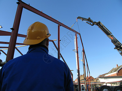 建筑工人安全帽头盔仓库职场建设者房子城市建筑承包商危险图片