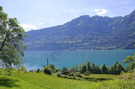 Swezland的布赖因兹湖旅游农田农业牧场蓝天钴蓝色草地游客风景高地图片