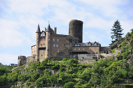 卡茨城堡废墟建筑观光历史游客旅行城堡古迹旅游世界遗产图片