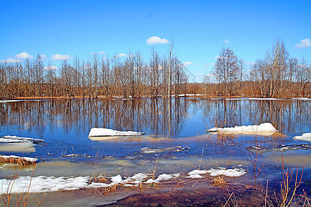 河上冰雪的驱动力风景季节场景寒意房子乡村建筑天气城市海岸图片