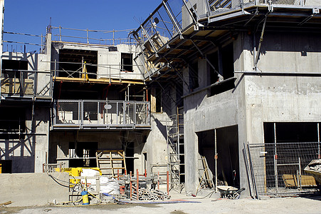 市区建筑工地天空程序工人工作蓝领住宅蓝色就业城市化城市背景图片