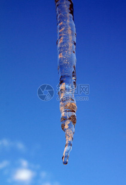 冰柱天空反射雕塑剪裁季节蓝色温度折射滑雪气候图片