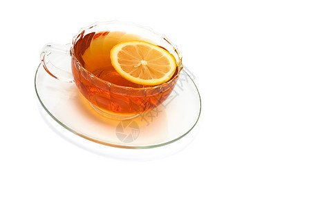 带茶的玻璃杯早餐水平白色棕色飞碟食物玻璃液体杯子水果图片
