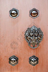 中国门文化青铜黄铜平衡宗教建筑入口古董金子木头图片