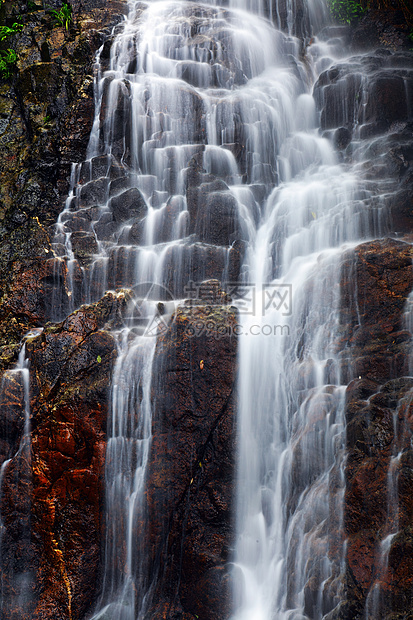 水瀑风景蓝色旅行速度季节运动天堂石头美丽瀑布图片