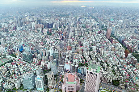 台北市风景晴天商业房子首都全景建筑天空景观摩天大楼背景图片