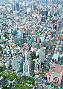 台北市商业蓝色地标城市天际风景场景地平线景观摩天大楼图片
