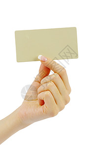 手头的卡片空白商业床单相机问候语女性广告牌白色专辑手指海报图片