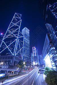 香港市中心区交通繁忙图片