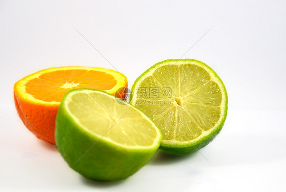 新鲜橙和柠檬橙子团体叶子食物水果图片