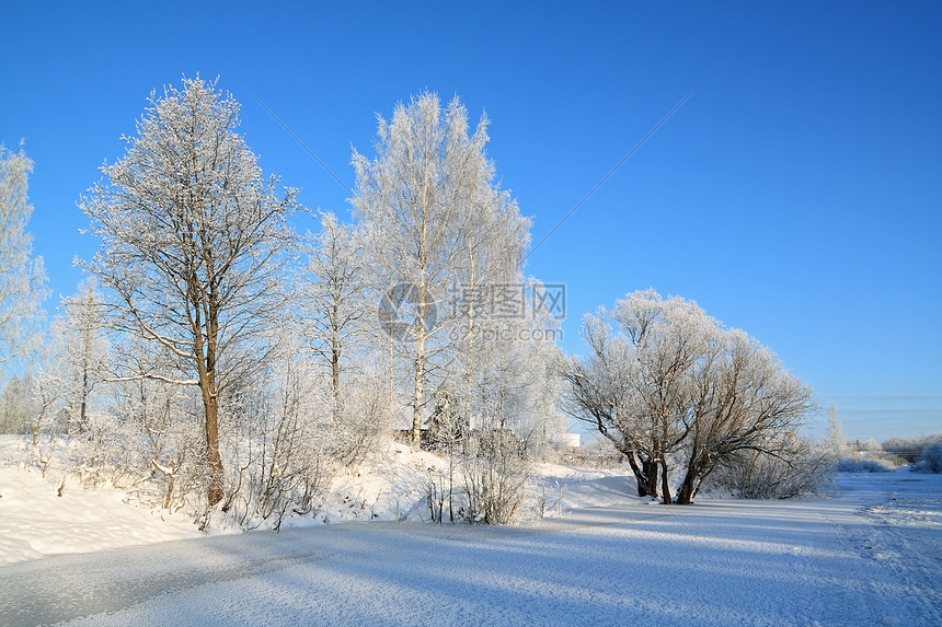 冬季风景痕迹雪堆街道假期海岸线旅行石头衬套蓝色田园图片