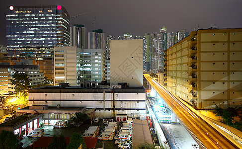 市区市区夜间建筑交通运动街道市中心风暴住宅天际夜生活天线图片