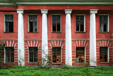 带有支柱的旧房子圆圈建筑大理石石头废墟建筑学艺术场景考古学旅行图片