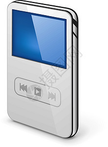 个人媒体个人媒体播放器电子产品白色黑色音乐体积蓝色反射插图展示玩家图片