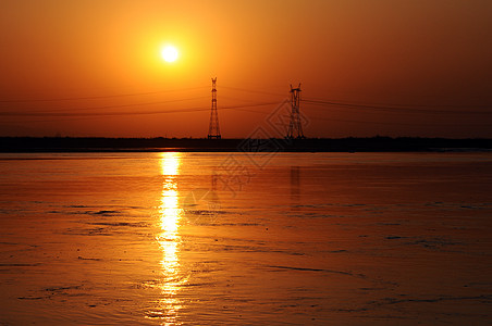 河边日落海浪国家镜子电压天气公园气候照明太阳日出图片