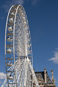 Ferris 轮式博物馆乐趣娱乐建筑花园车轮天空圆形摩天轮首都图片