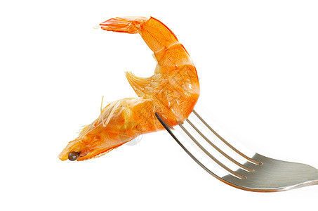 虾海鲜小吃食物宏观白色贝类背景图片