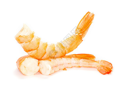 虾食物小吃动物海鲜橙子尾巴甲壳白色宏观贝类图片