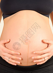 怀着肚子的怀孕妇女药品弯头母性身体生活女性手指分娩妈妈婴儿图片