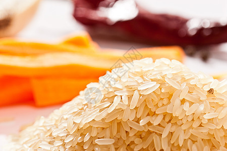 大米和蔬菜粮食玉米食品烹饪爬坡食物种子胡椒图片
