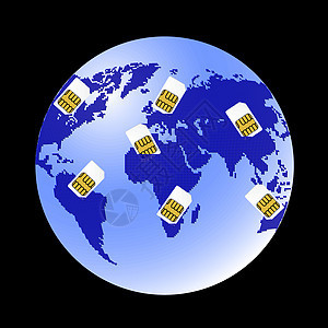 环球Sim卡连接各大洲服务接待操作员插图互联网系统短信移动手机记忆背景图片