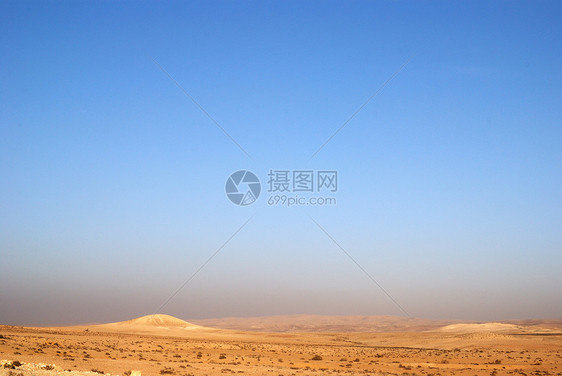 沙漠景观蓝色气候土地全景荒野地形干旱孤独旅行风景图片