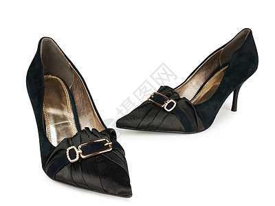 女性经典鞋脚跟黑色鞋类图片