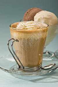 咖啡玻璃血管冰淇淋杯子咖啡杯牛奶奶油勺子图片