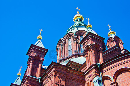 乌斯彭斯基大教堂遗产圆顶建筑晴天教会城市宗教红色地标图片