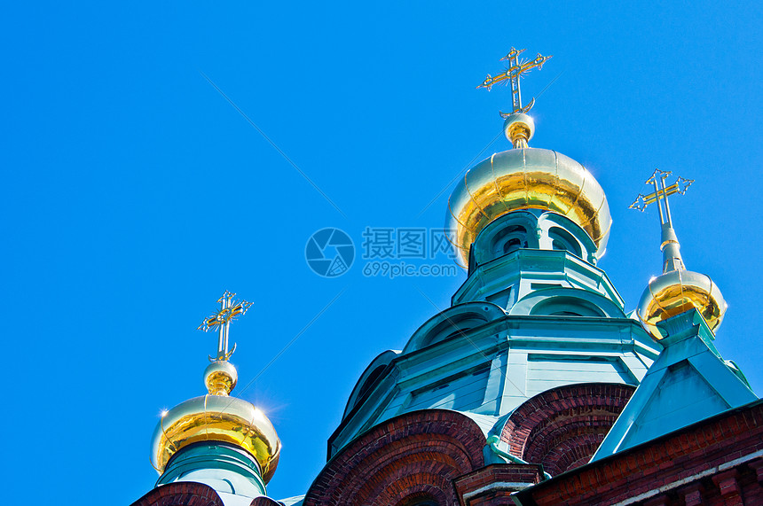 乌斯彭斯基大教堂晴天红色地标教会遗产宗教圆顶城市建筑图片