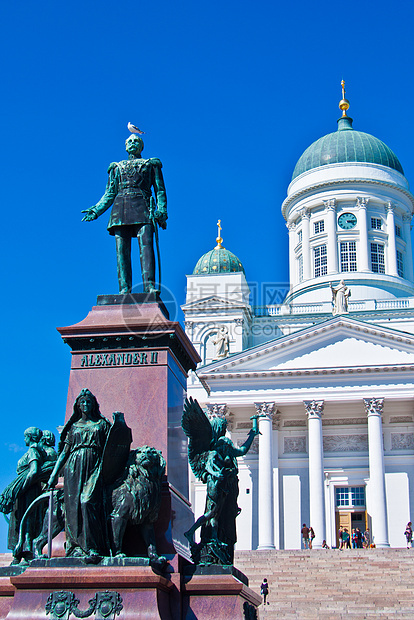 赫尔辛基大教堂宗教城市首都白色建筑学雕塑正方形纪念碑教会建筑图片