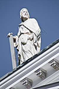 赫尔辛基大教堂教会圆顶雕塑纪念碑白色建筑大教堂晴天宗教首都图片