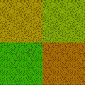 带有树叶背景背景的背景森林墙纸矢量正方形徽章风格绿色纺织品植物曲线图片