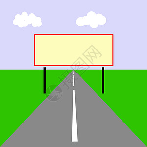 道路广告牌的矢量绘图图片