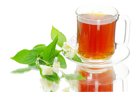 茶香味薄荷水果植物茉莉盘子餐具健康饮食橙子液体图片